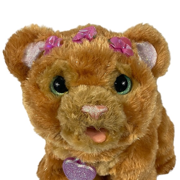 FurReal Friends Woodland Sparkle Peanut Butter Baby Bear Cub Walks Talks Plush - Picture 2 of 9